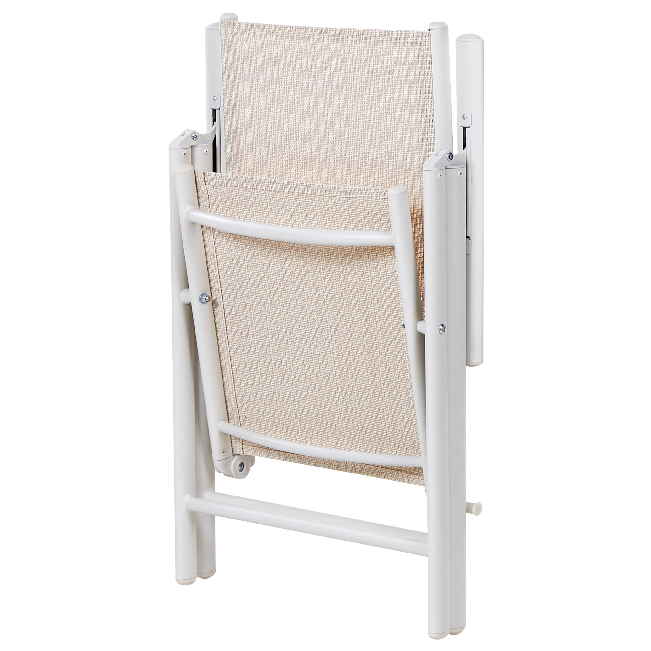 Chaise de jardin Aluminium Beige CATANIA - Beliani - Image 6