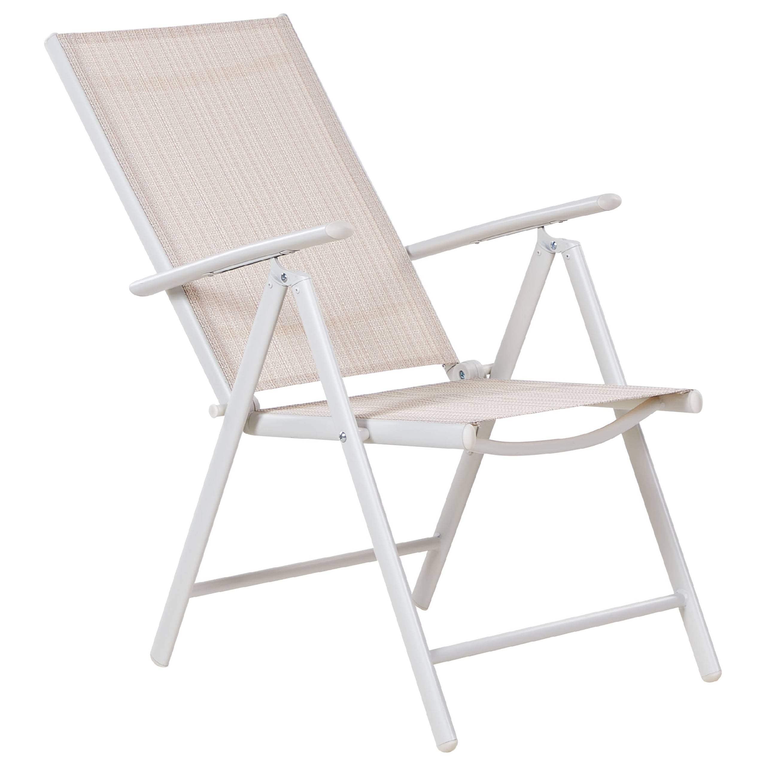 Chaise de jardin Aluminium Beige CATANIA - Beliani - Image 5
