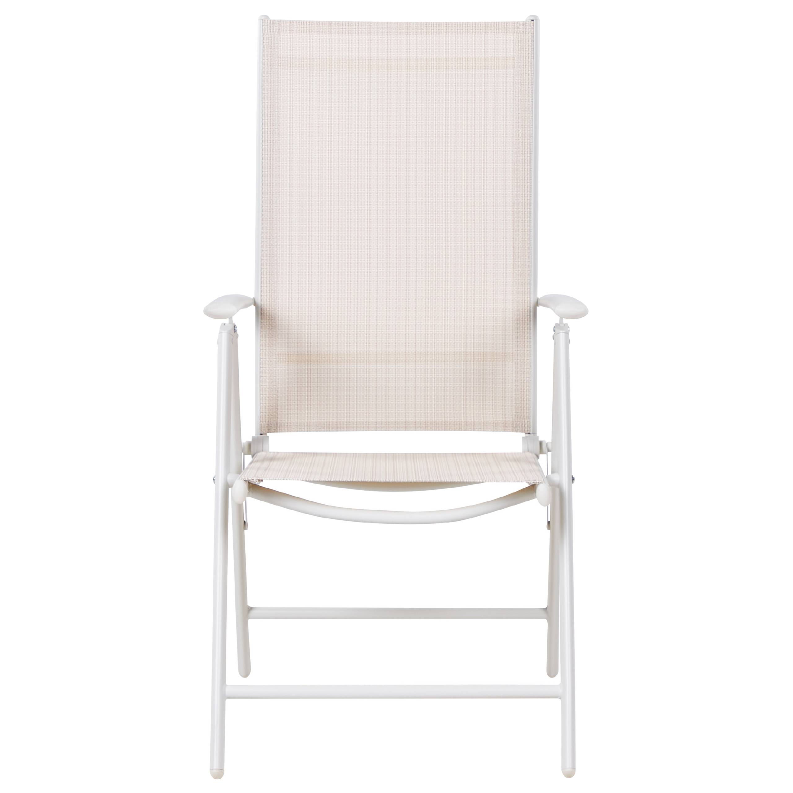 Chaise de jardin Aluminium Beige CATANIA - Beliani - Image 4