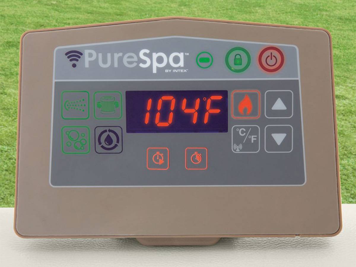 Kit spa gonflable Intex PureSpa Chevron carré Bulles 6 places + 6 filtres - Imagen 10