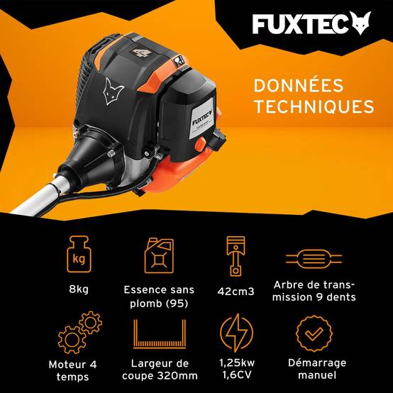 FUXTEC - Débroussailleuse thermique 4 temps - FUXTEC FX-4MS142 - 42,5cm3 1,7 CV - Image 3