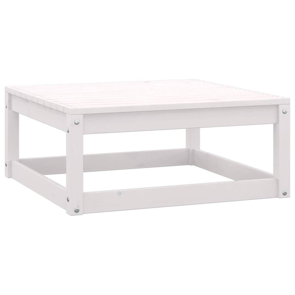 Helloshop26 - Salon de jardin meuble d'extérieur ensemble de mobilier 5 pièces blanc bois de pin massif - Imagen 6