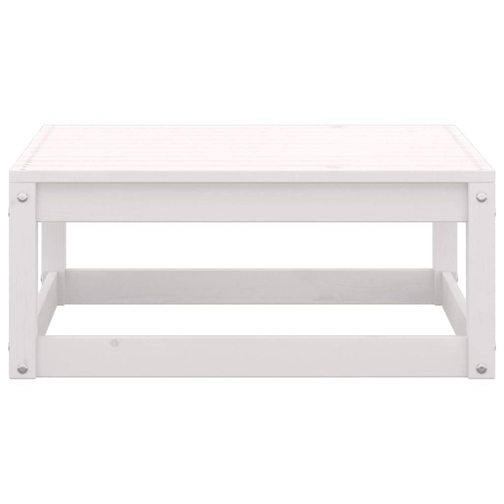 Helloshop26 - Salon de jardin meuble d'extérieur ensemble de mobilier 5 pièces blanc bois de pin massif - Imagen 7