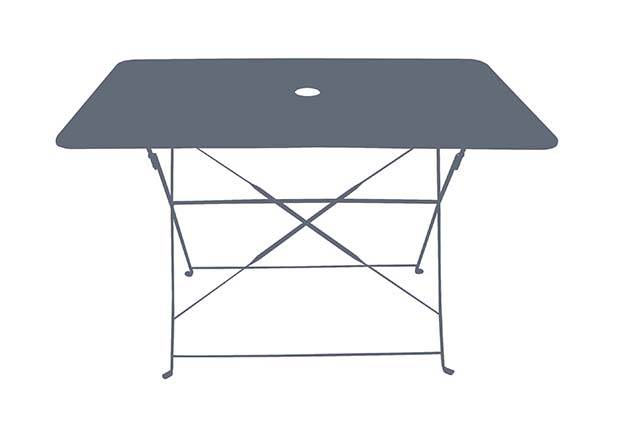 Chalet & Jardin - Ensemble repas Bistrot dépliant métal - Table + 4 Chaises - Gris Chalet & Jardin - Imagen 1