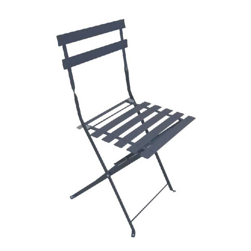 Chalet & Jardin - Ensemble repas Bistrot dépliant métal - Table + 4 Chaises - Gris Chalet & Jardin - Imagen 6