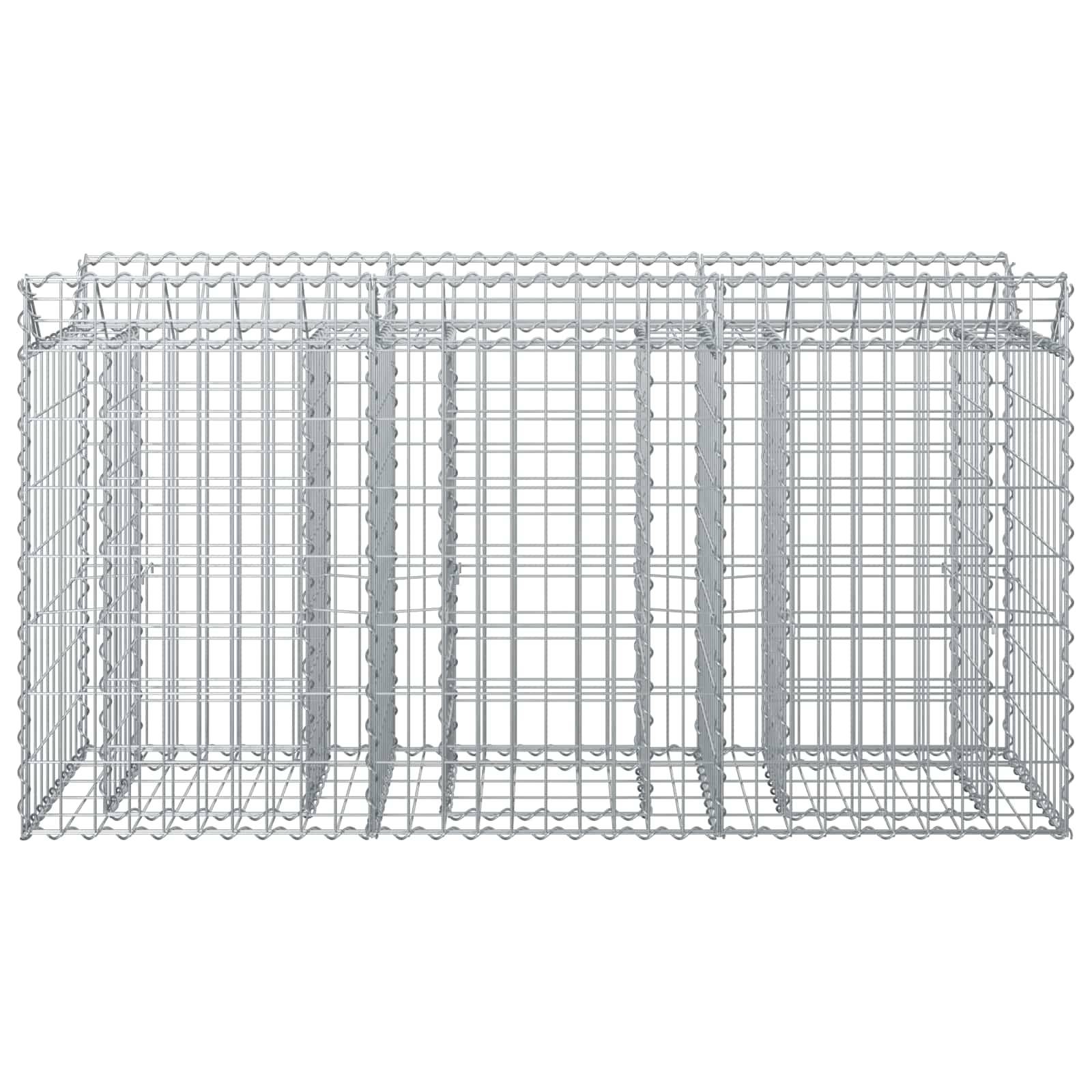 Lit surélevé gabion Acier galvanisé Argenté 150 x 50 x 80 cm - PANGIVO - Image 5