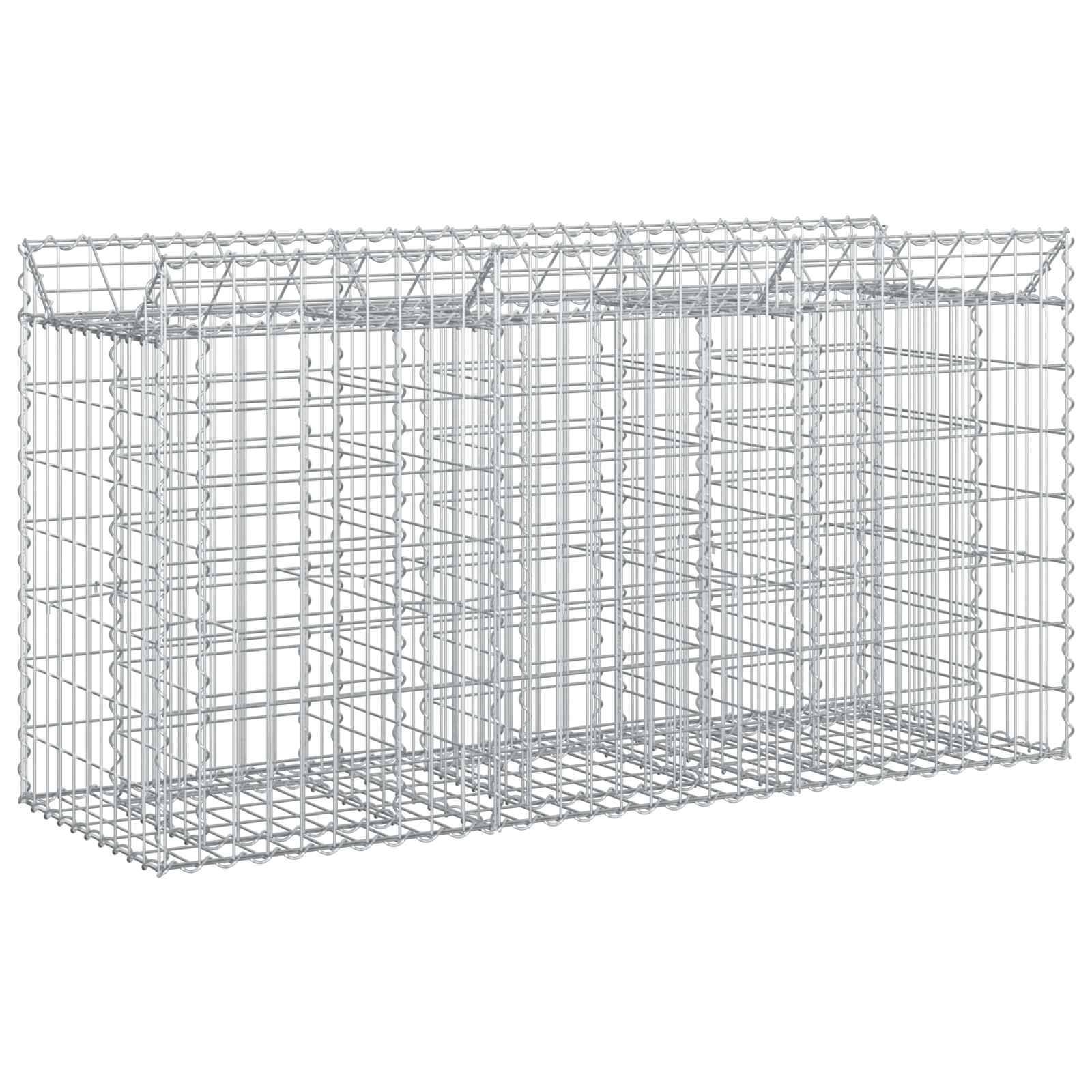 Lit surélevé gabion Acier galvanisé Argenté 150 x 50 x 80 cm - PANGIVO - Image 2