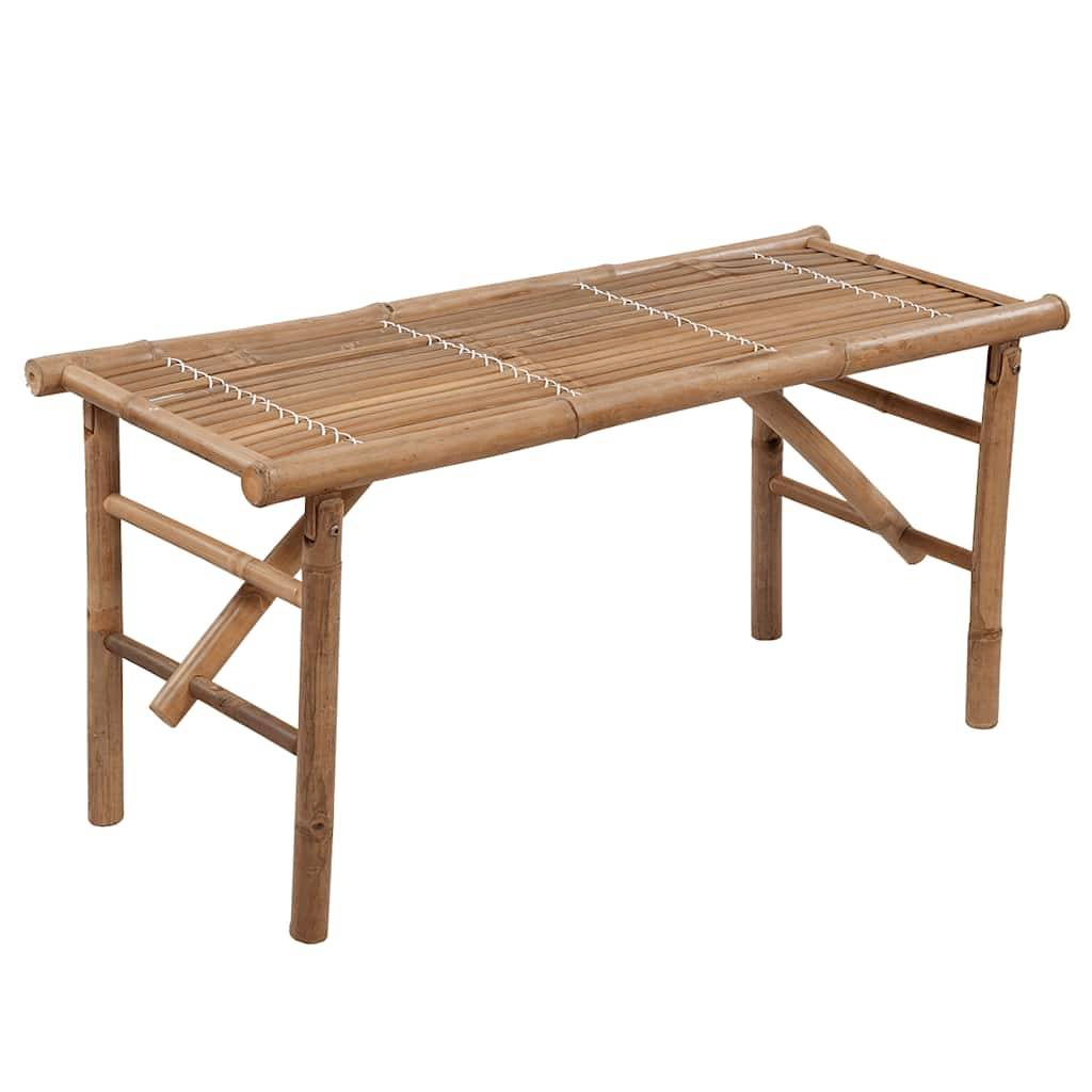 Banc de jardin | Banquette De Jardin | Banc Extérieur pliable avec coussin 118 cm Bambou Maison Chic - Image 1