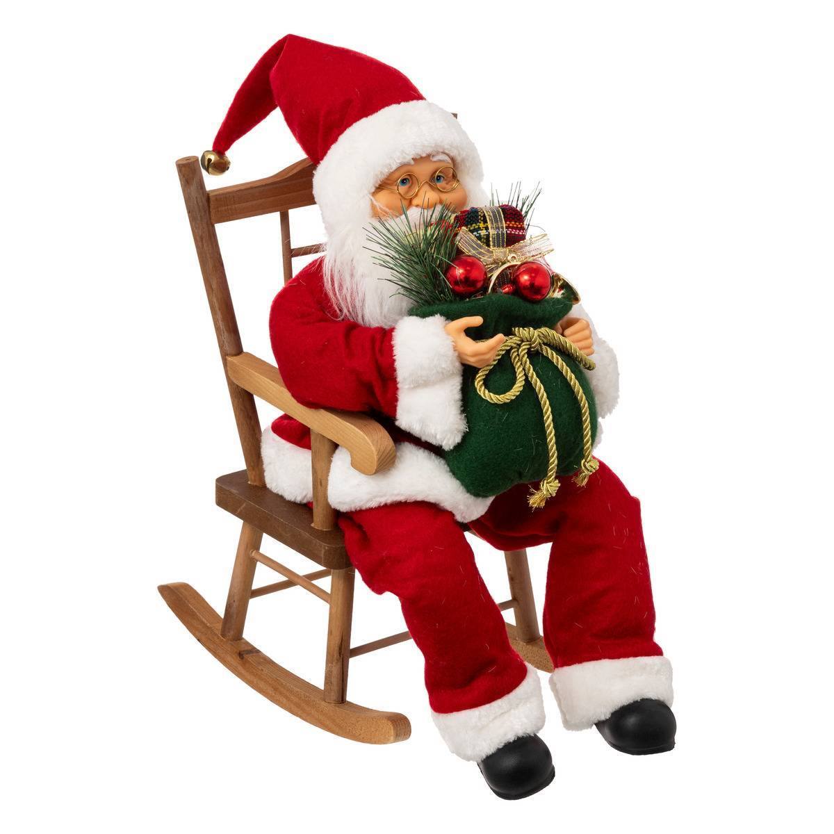Fééric Lights & Christmas - PERE NOEL HALPA S/ CHAISE 40CM - Atmosphera Créateur d'intérieur - Imagen 1