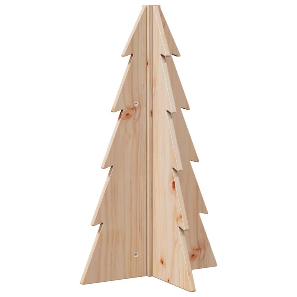 Sapin de Noël en Bois Naturel Pin Brut Décoration DIY Intérieur 69,5 cm – ComfortXL Outdoor Living - Image 2