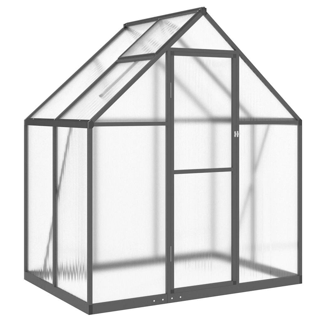 ComfortXL - Serre de Jardin Polycarbonate Aluminium Protection Hivernage 1,93m² Anthracite - ComfortXL Outdoor Living - Image 2