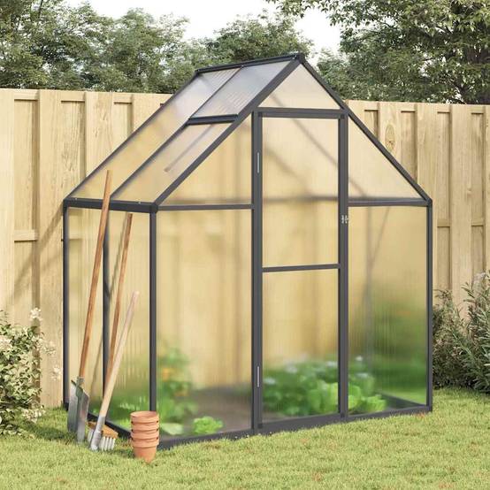 ComfortXL - Serre de Jardin Polycarbonate Aluminium Protection Hivernage 1,93m² Anthracite - ComfortXL Outdoor Living - Image 1