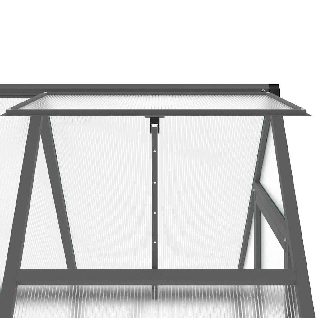ComfortXL - Serre de Jardin Polycarbonate Aluminium Protection Hivernage 1,93m² Anthracite - ComfortXL Outdoor Living - Image 9