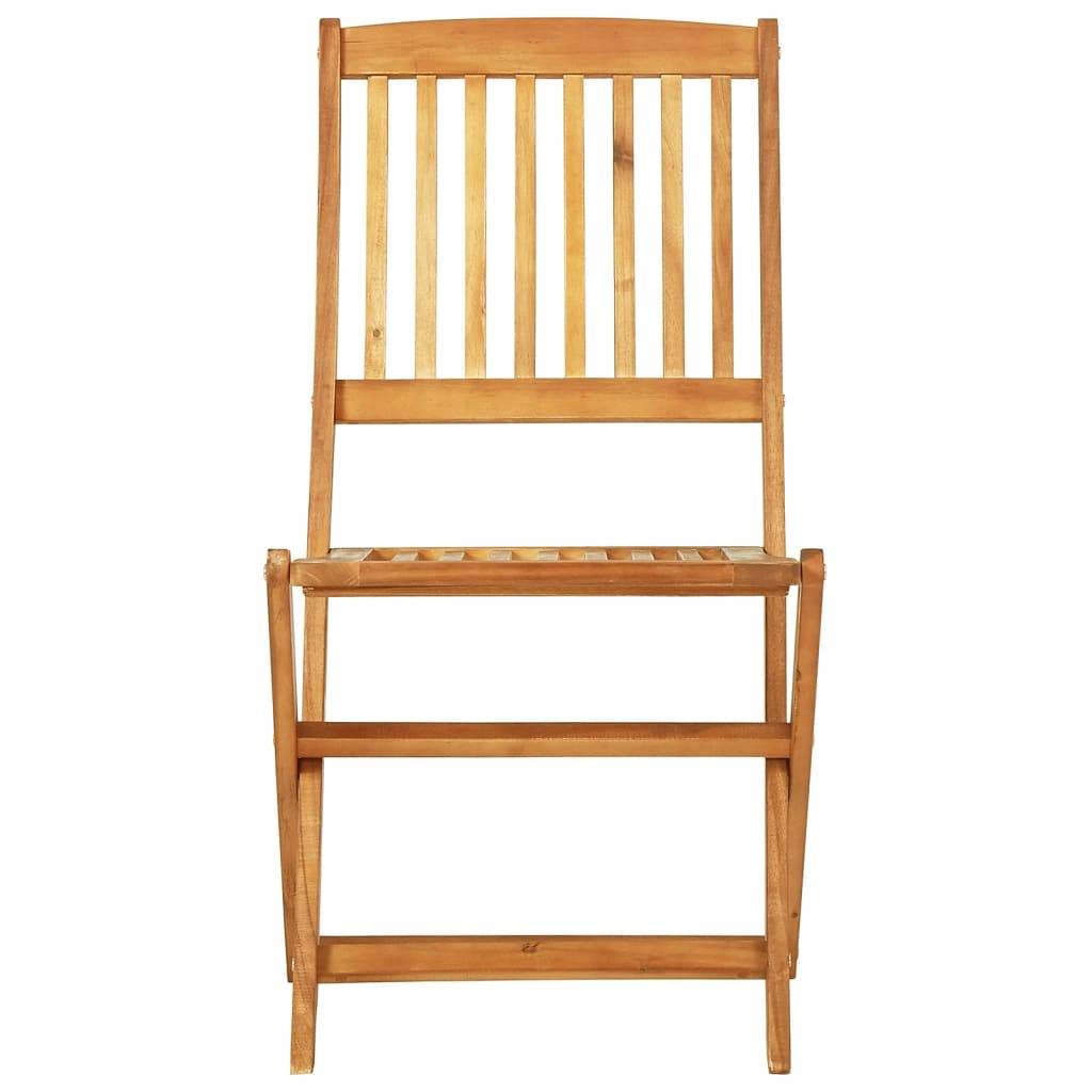 Maison Chic - Ensemble de 3 pcs table de jardin et chaises pliable - mobilier de jardin bois d'acacia massif-JU2856 - Image 6