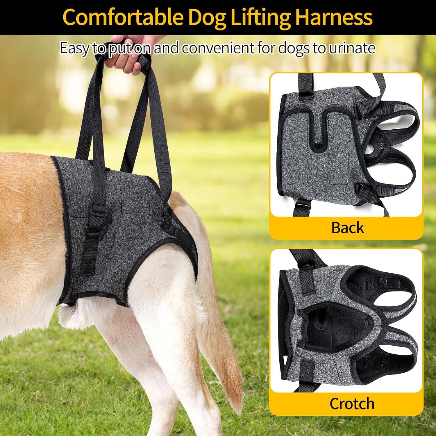 DtopbuyAge - Harnais de levage et soutien pour chiens - L - Image 3