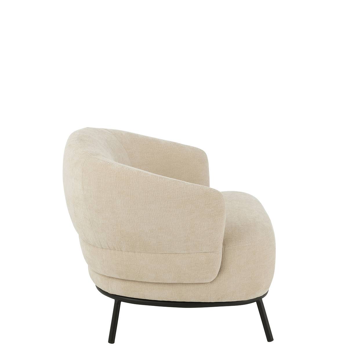 J-Line - Fauteuil Lounge "Mars" 84cm Beige - Image 3