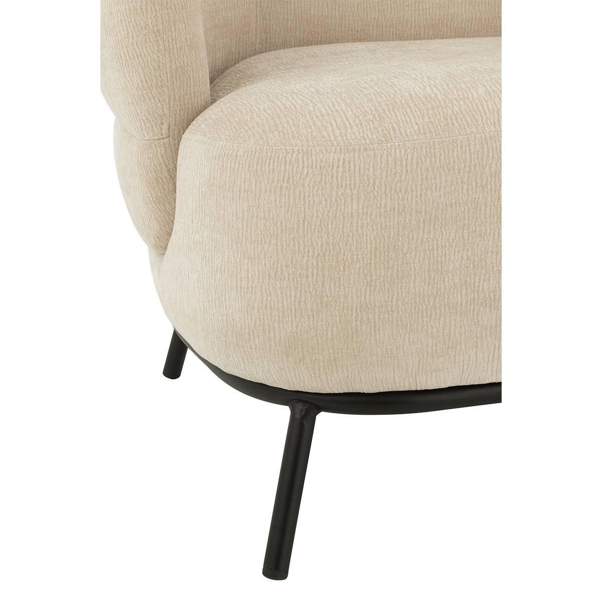 J-Line - Fauteuil Lounge "Mars" 84cm Beige - Image 6