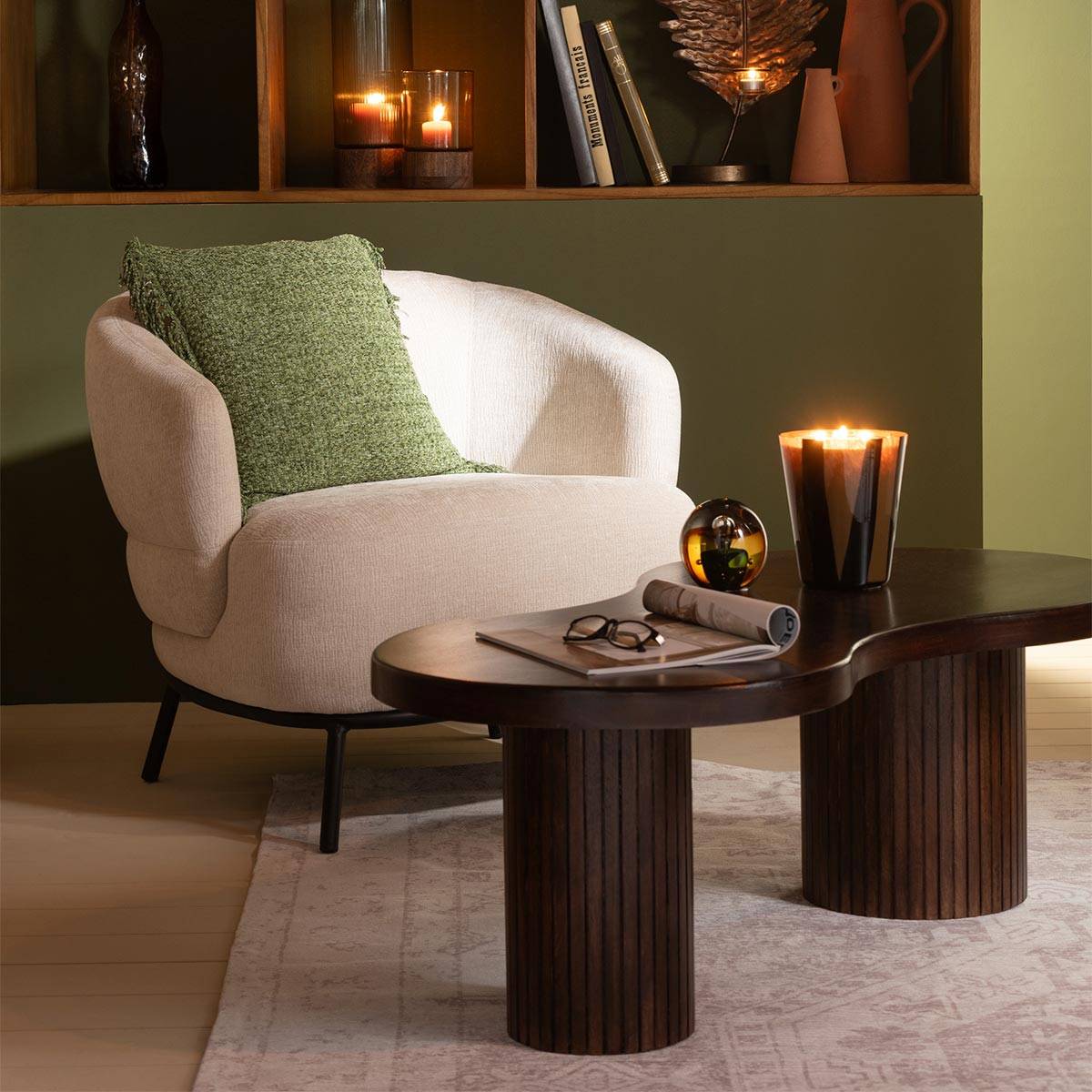J-Line - Fauteuil Lounge "Mars" 84cm Beige - Image 9