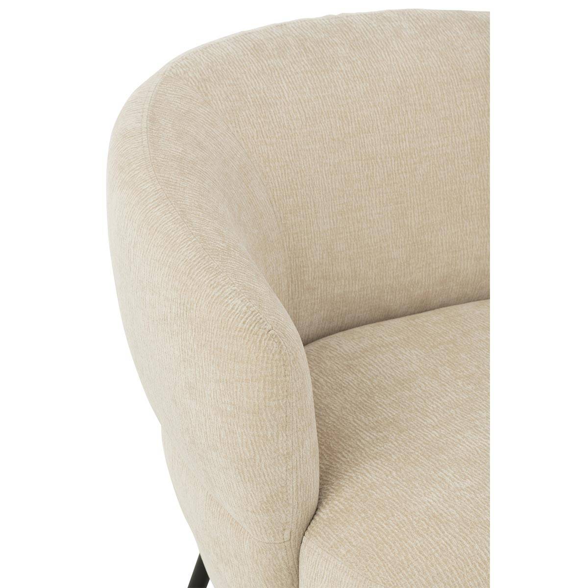 J-Line - Fauteuil Lounge "Mars" 84cm Beige - Image 5