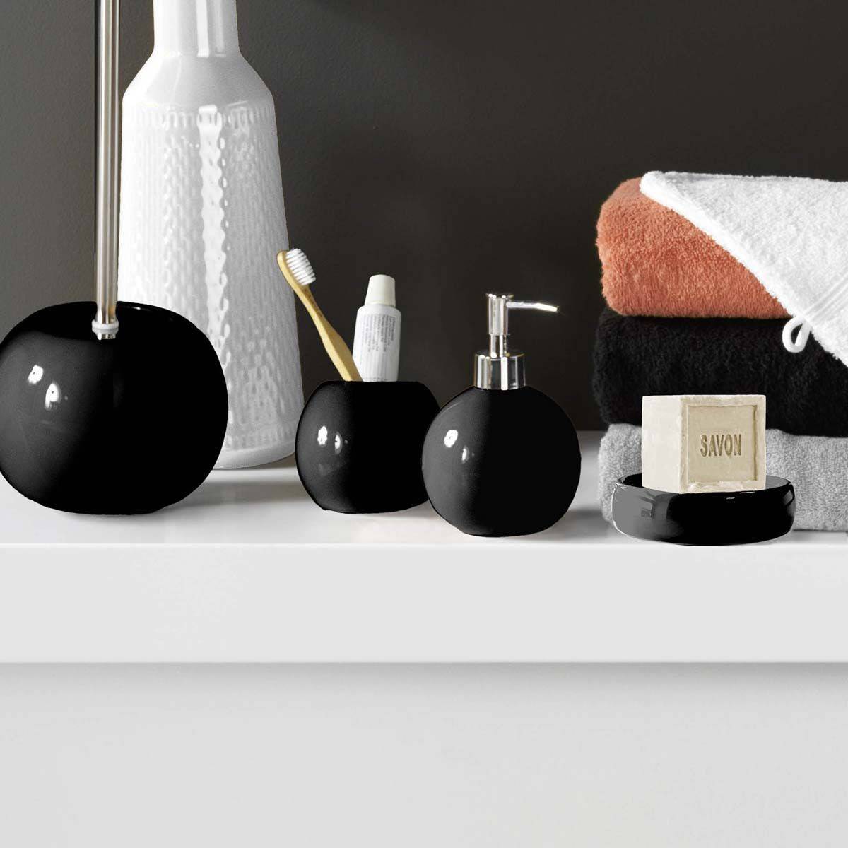 Gobelet de Salle de Bain "Bullea" 9cm Noir - Image 2