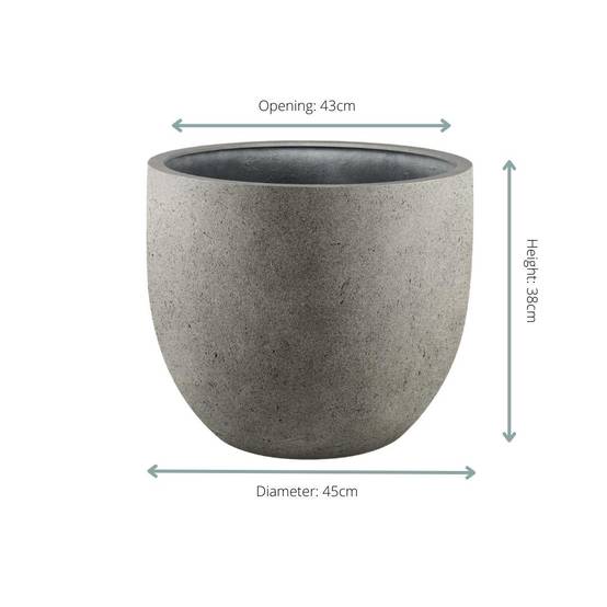 Pot Grigio Egg Naturel 45 cm- La Green Touch - Image 2