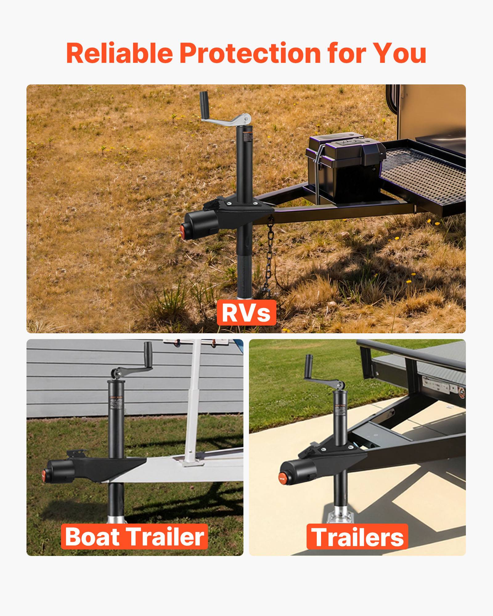 VEVOR Antivol attelage remorque, compatible 58.6mm. Verrou robuste, 3 clés, anticorrosion. Haute sécurité. - Image 6
