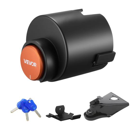 VEVOR Antivol attelage remorque, compatible 58.6mm. Verrou robuste, 3 clés, anticorrosion. Haute sécurité. - Image 1