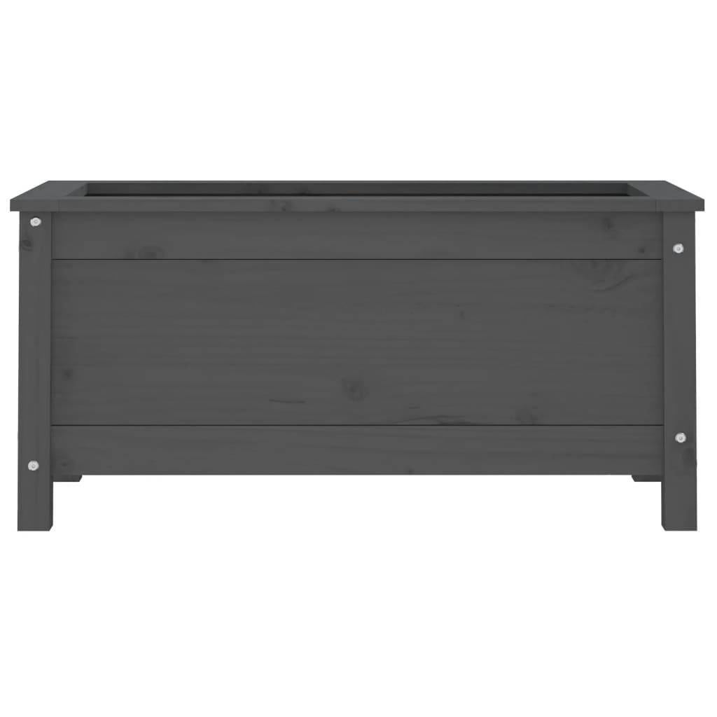 Maison Chic - Jardinière - Pot De Fleurs - Bac à Fleurs gris 82,5x40x39 cm bois massif de pin - Imagen 5