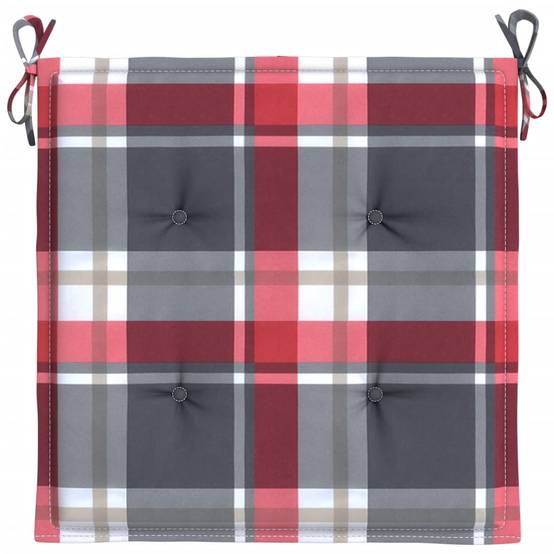 Lot de 6 Coussins de chaise de jardin carreaux rouges 40x40x3cm P142 - Image 6