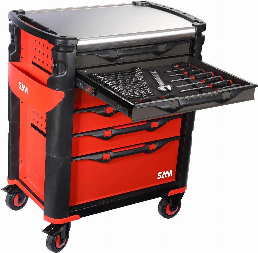 Servante 6 tiroirs + 200 outils de maintenance indus. SAM OUTILLAGE modules abs - 416-200SV - Imagen 1