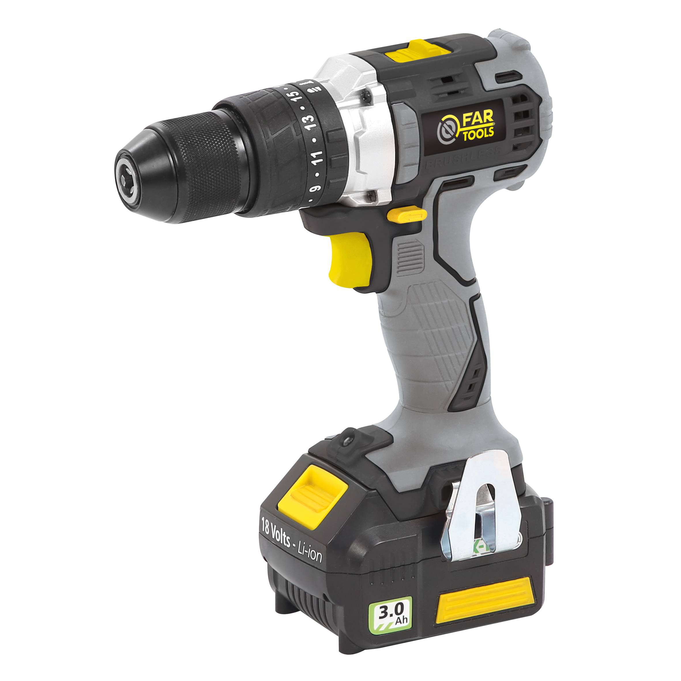 XFB-IMPACT2 Perceuse percu BRUSHLESS 18V 2x3,0Ah FARTOOLS - Imagen 1