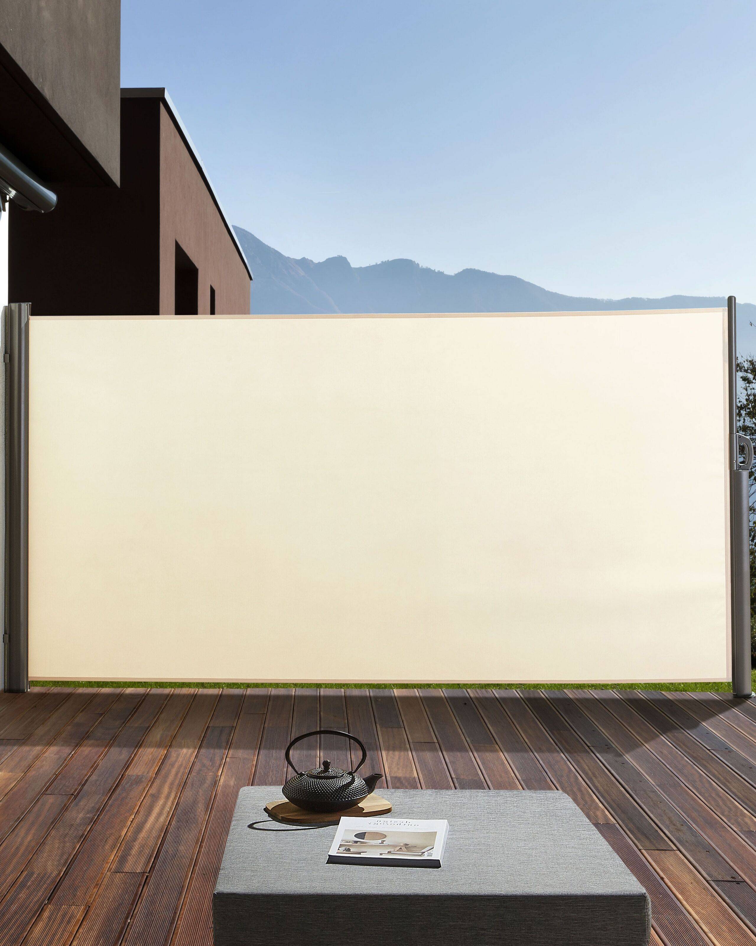 Beliani - Auvent de Jardin Latéral Rétractable 180 x 300 cm En Polyester Beige Pour Votre Espace Extérieur Jardin ou Terrasse Dorio Beliani - Imagen 2