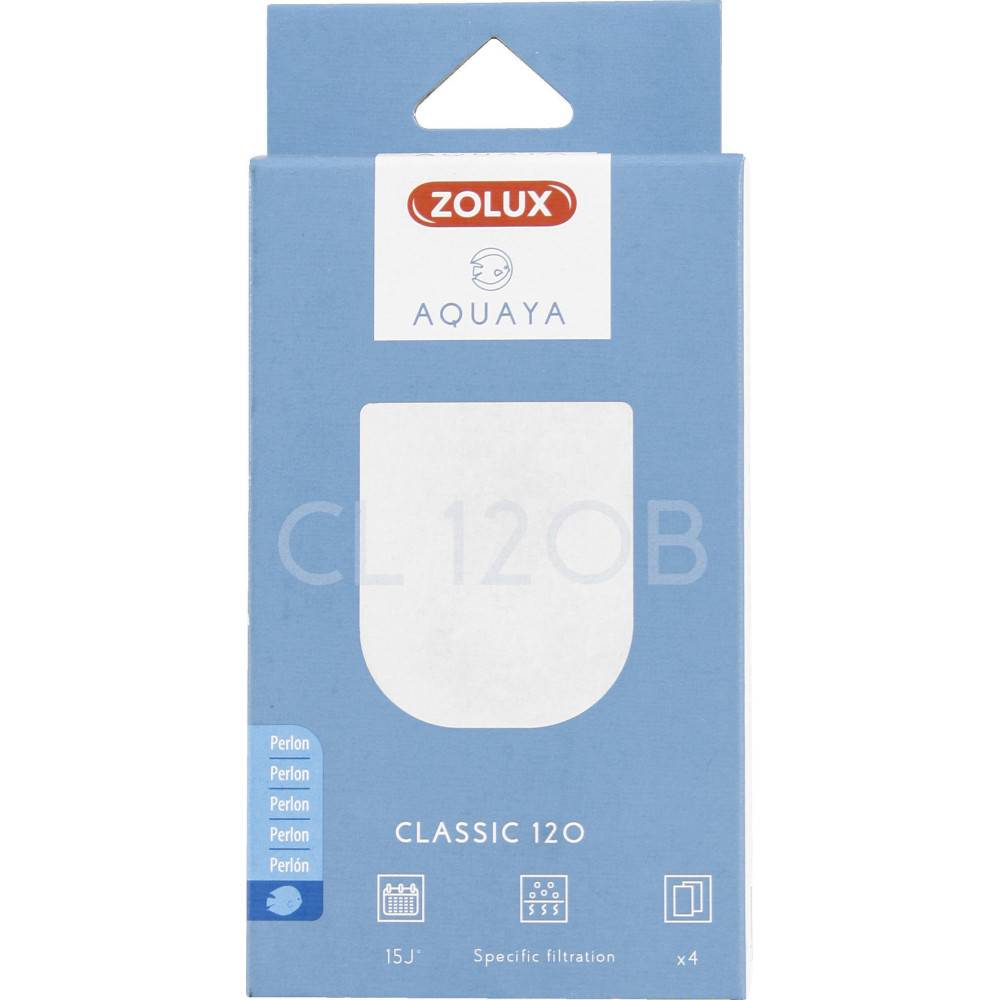Zolux - Filtre perlon CL 120 B x 4, pour pompe classic 120, pour aquarium. - Image 1