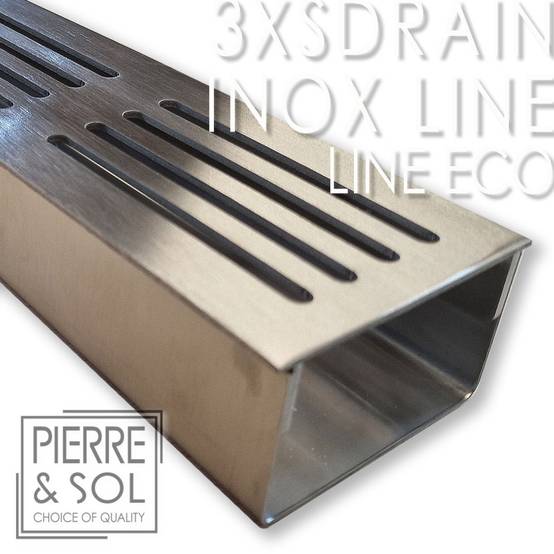 Caniveau Inox Hauteur 3,5 cm - 3XSDRAIN EASY Grille Inox Line - LINE ECO - Élément d'angle - Image 2