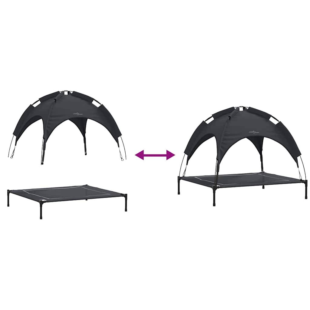 Lit surélevé pour chien en Acier Intérieur & Extérieur Noir Taille XL – ComfortXL Pet Living - Image 9