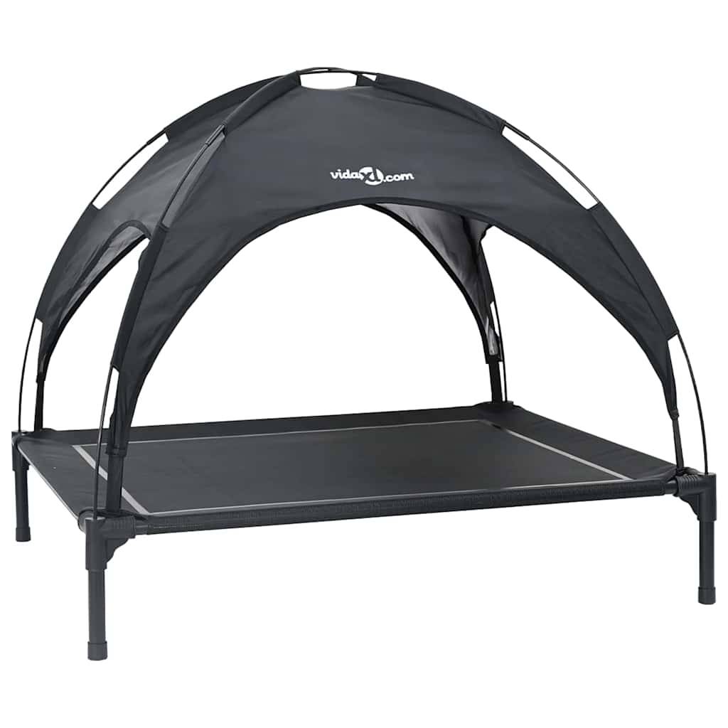 Lit surélevé pour chien en Acier Intérieur & Extérieur Noir Taille XL – ComfortXL Pet Living - Image 2
