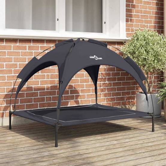 Lit surélevé pour chien en Acier Intérieur & Extérieur Noir Taille XL – ComfortXL Pet Living - Image 1