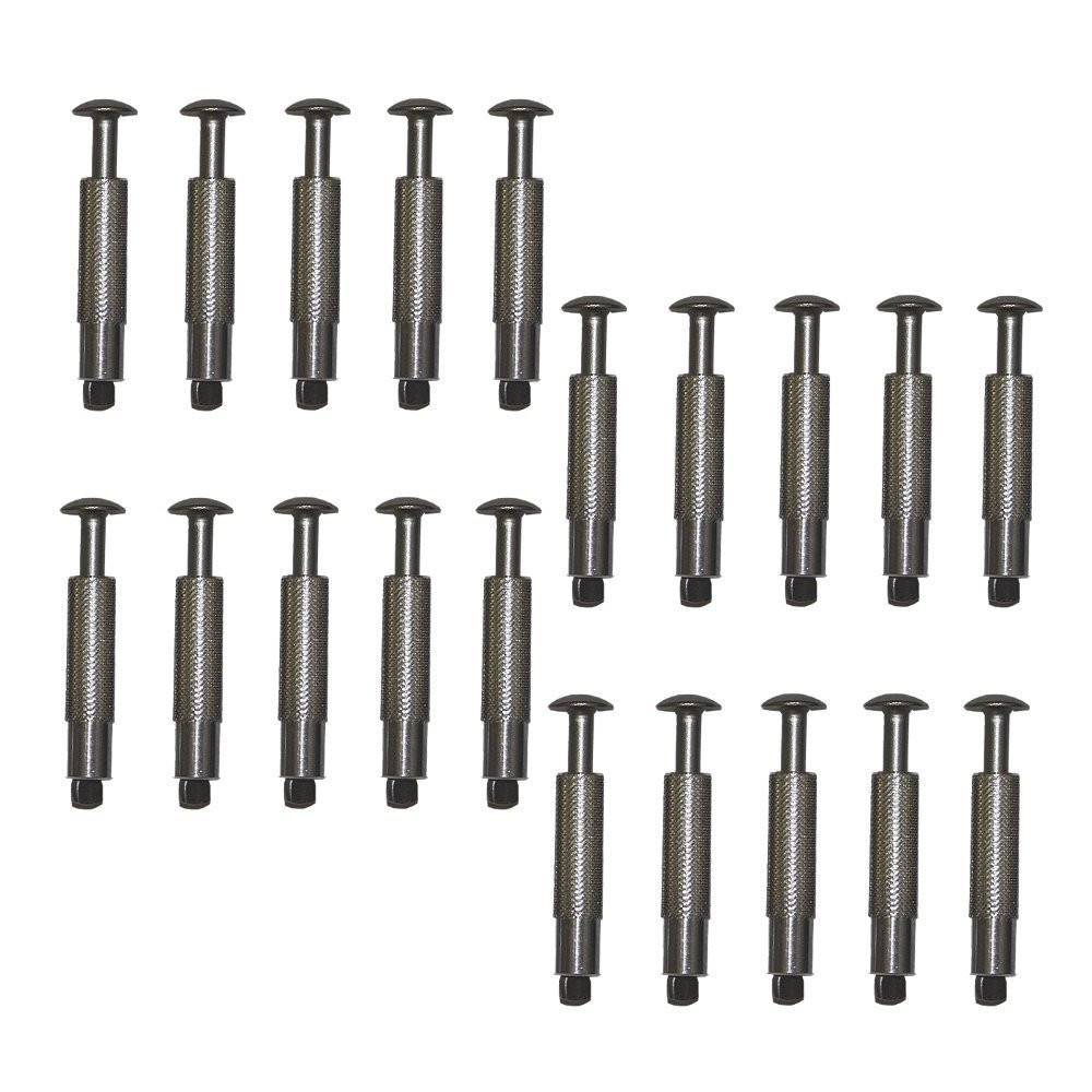 lot de 20 Pitons douille INOX ø 12 mm, pour bâche de piscine. - Imagen 1