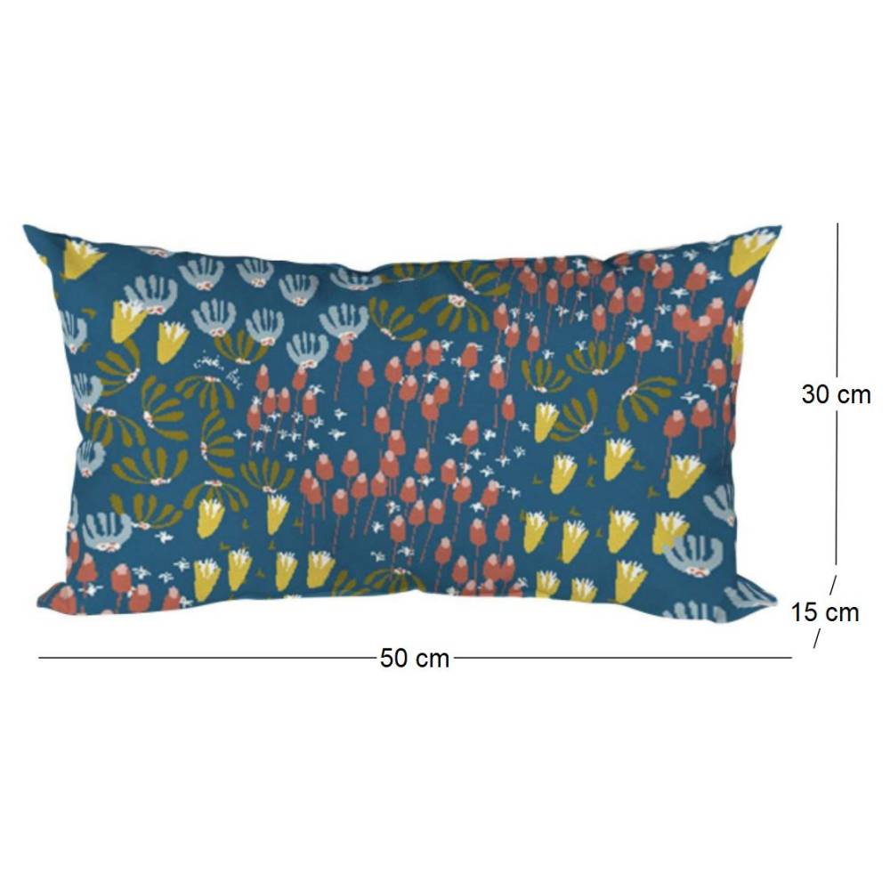 Coussin décoratif en tissu imprimé Eveil 50 x 30 cm Jardin Prive - Imagen 3