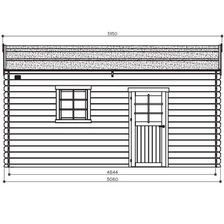 Garage traditionnel  en bois 16,20 m² avec dble porte, Toiture Shingle vert - Imagen 3