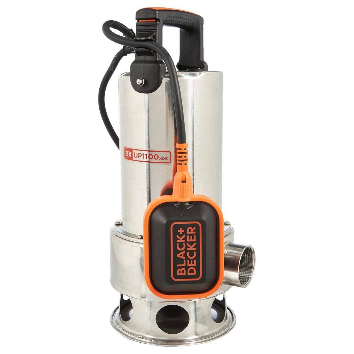 Pompe immergée Eaux Sales 1100W - Pompe à Eau Débit max 16500 l/h Élévation 10.5m Black+Decker - Image 1