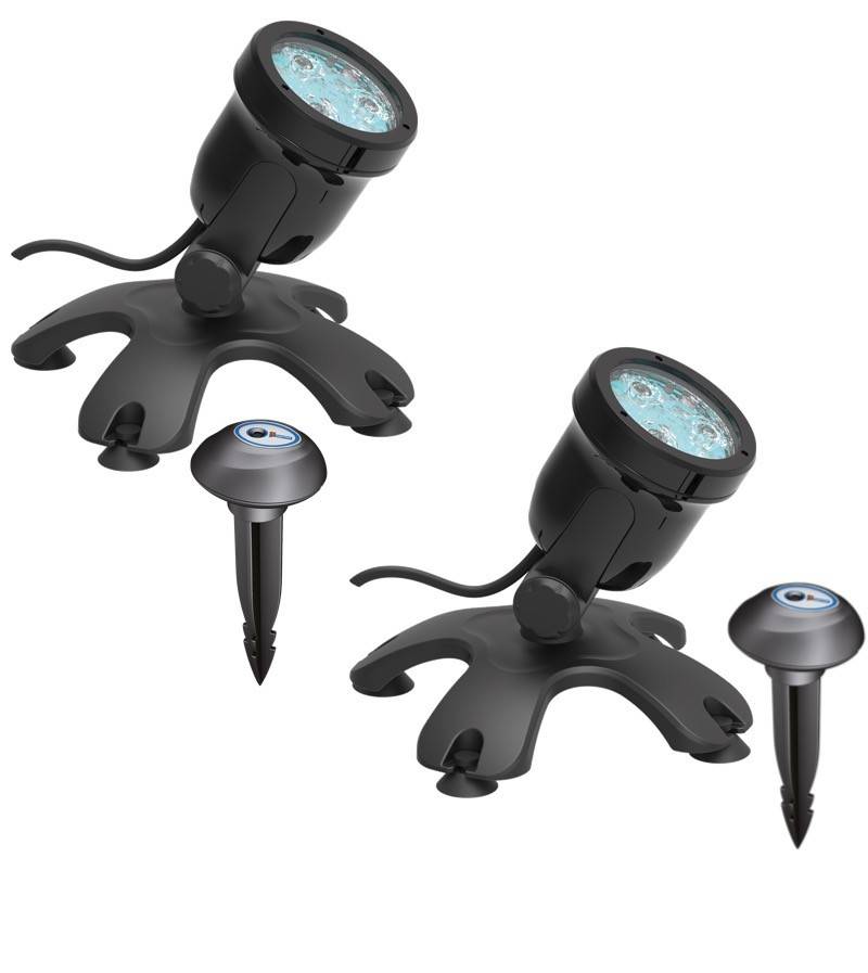 2 Spots Led Bassin 6W + CAPTEUR. Éclairage Bassin De Jardins Et Piscine