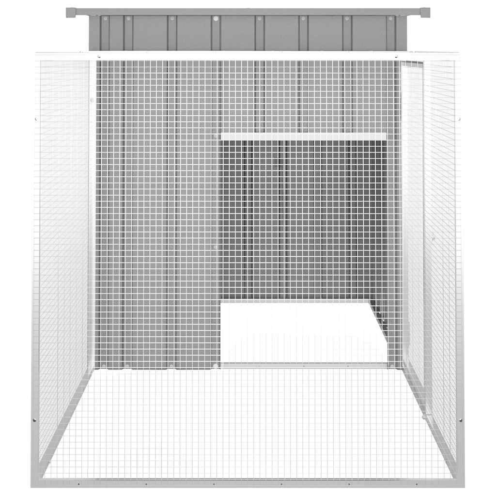 Vidaxl - Clapier Gris 200x91x100 cm Acier galvanisé vidaXL 3155528 - Imagen 4