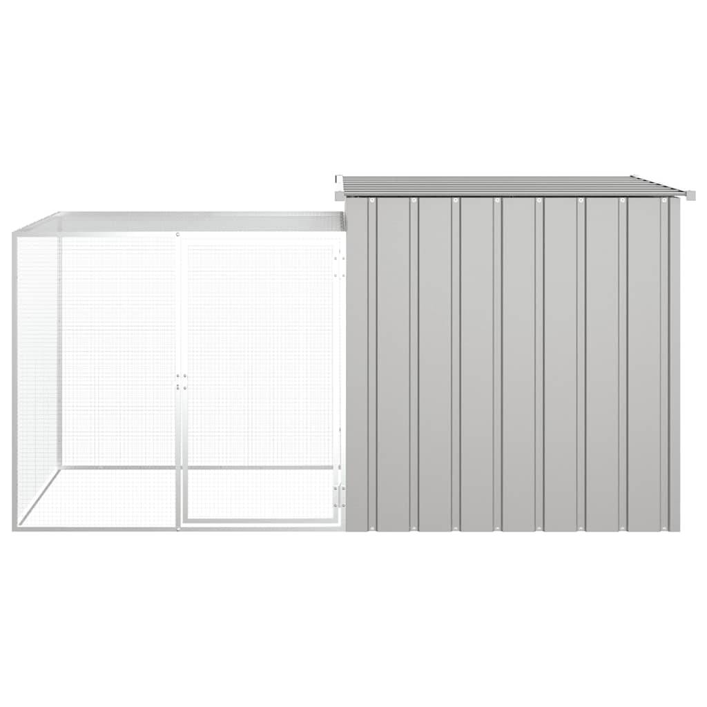 Vidaxl - Clapier Gris 200x91x100 cm Acier galvanisé vidaXL 3155528 - Imagen 3