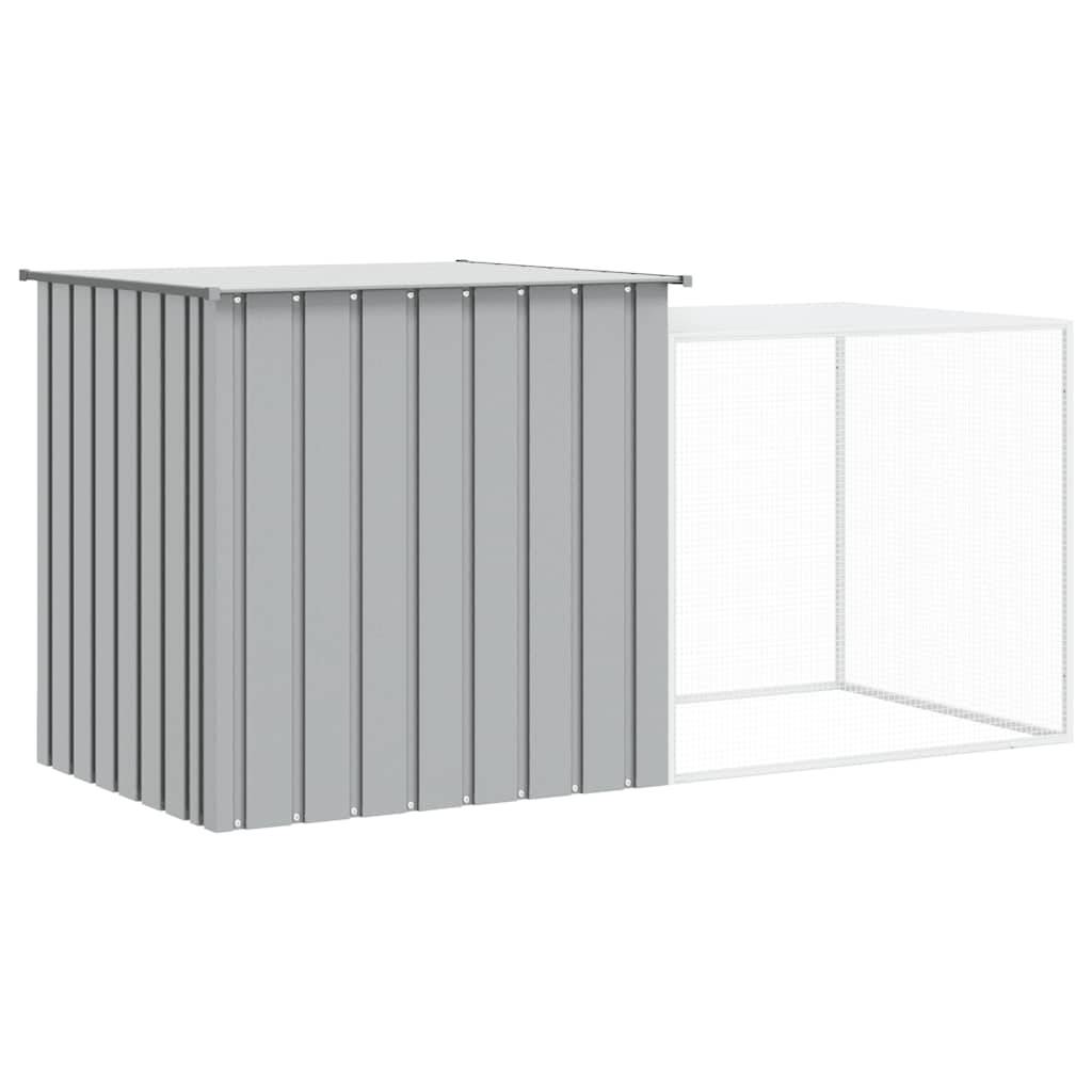 Vidaxl - Clapier Gris 200x91x100 cm Acier galvanisé vidaXL 3155528 - Imagen 5