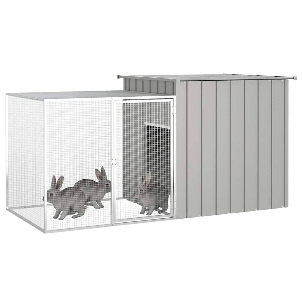 Vidaxl - Clapier Gris 200x91x100 cm Acier galvanisé vidaXL 3155528 - Imagen 1