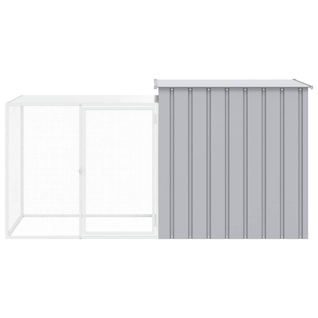 Vidaxl - Clapier Gris 200x91x100 cm Acier galvanisé vidaXL 3155528 - Imagen 6