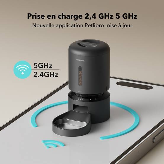 Petlibro Granary Distributeur automatique de croquettes avec caméra Noir - Image 3