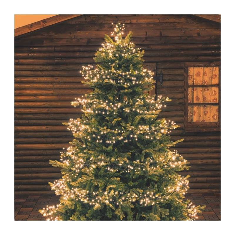 Lotti - Guirlande Boa 12cm 22M 2200 miniLed ambré 8 modes câble vert 30V Lotti - Imagen 7