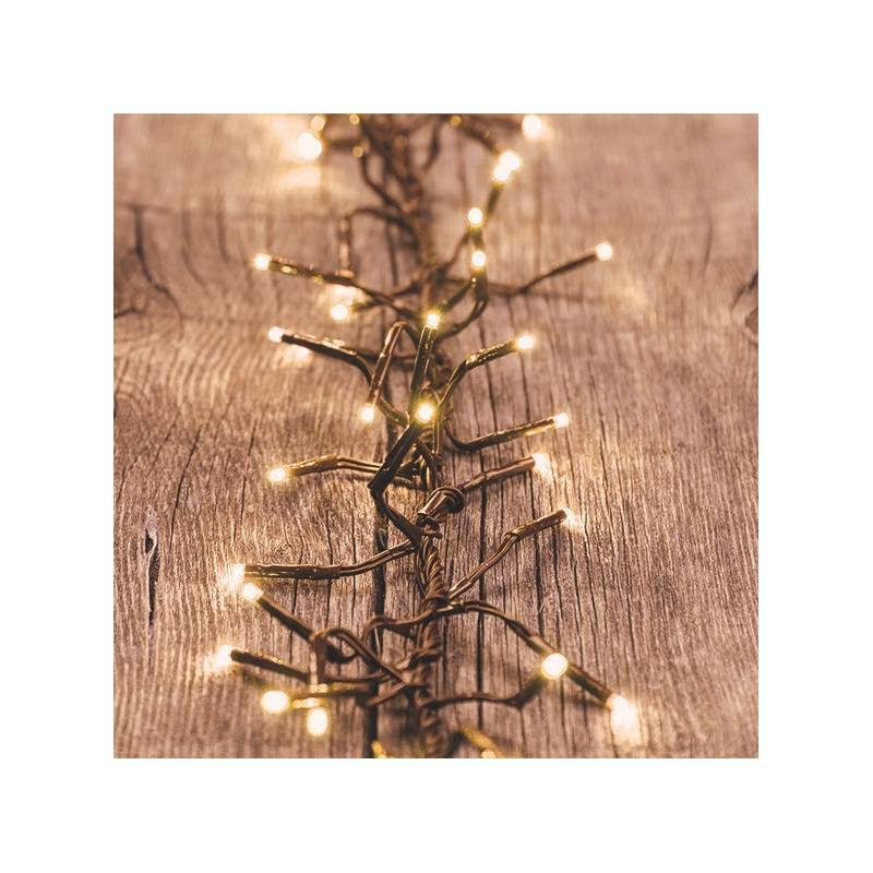 Lotti - Guirlande Boa 12cm 22M 2200 miniLed ambré 8 modes câble vert 30V Lotti - Imagen 4